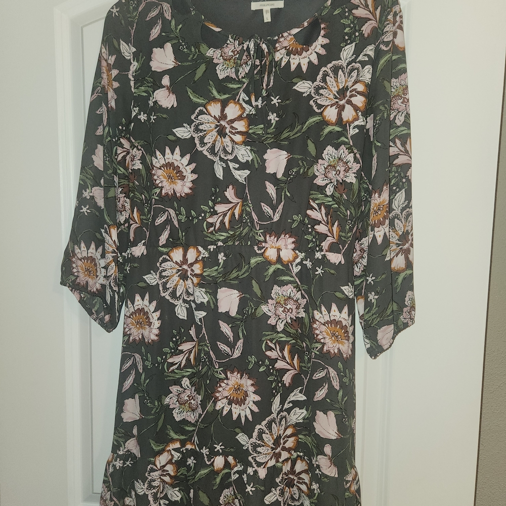 Floral Black and Pink Women's Top